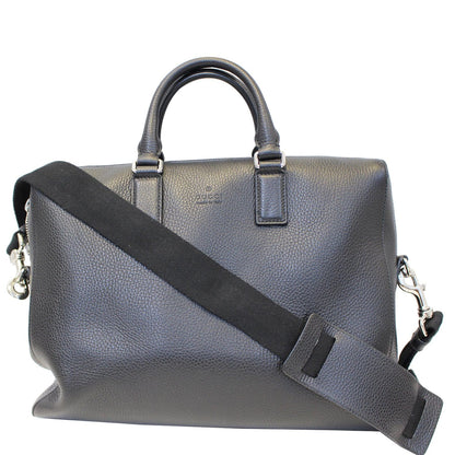 GUCCI Leather Business Briefcase Bag Black 387074