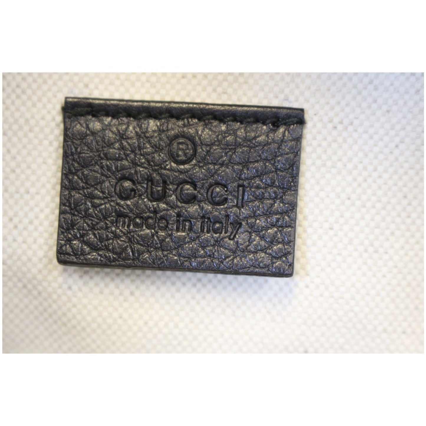 GUCCI Print Leather Black Belt Waist Bum Bag 493869