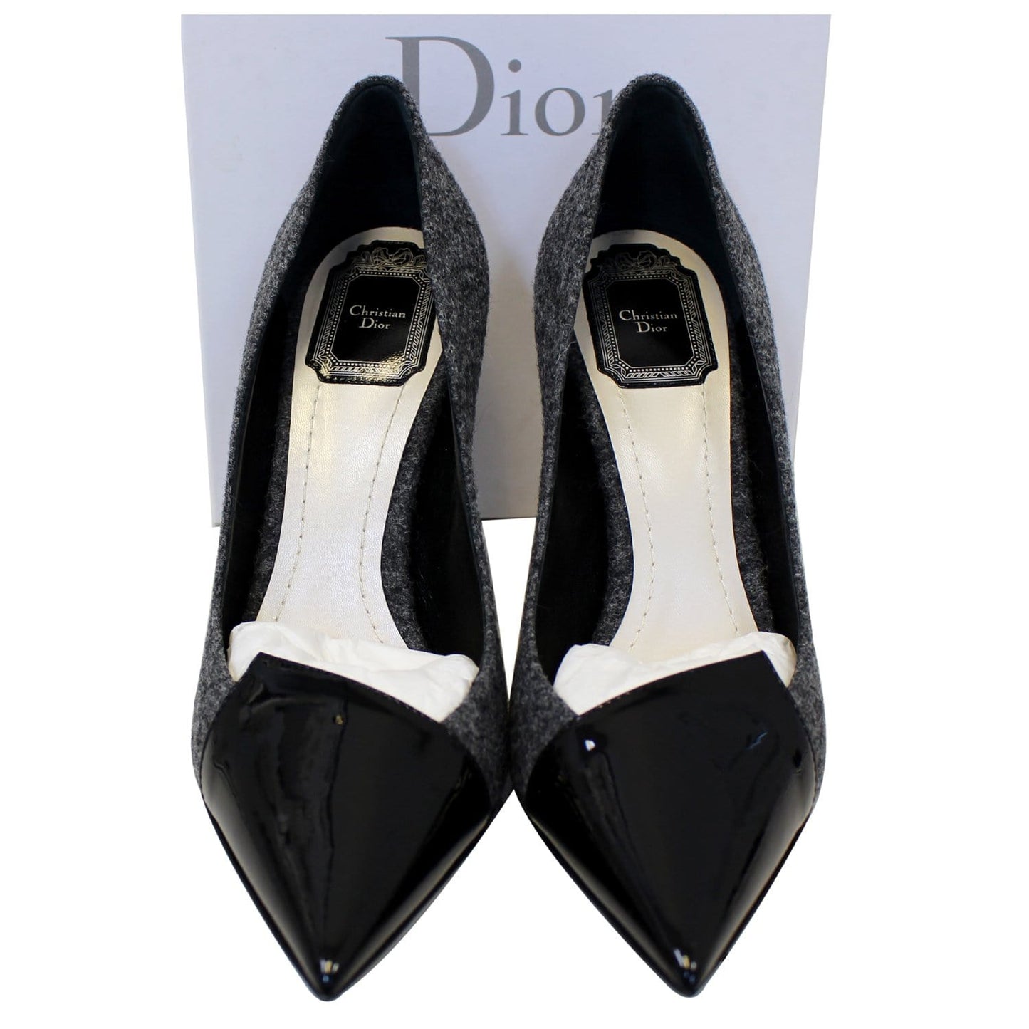 Christian Dior Spade Heels Black/Grey Size 9