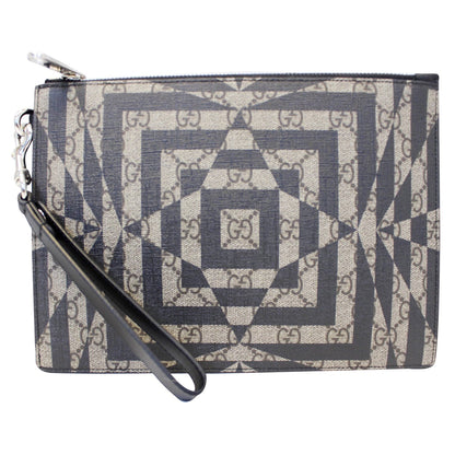 GUCCI GG Supreme Canvas Clutch Wristlet Pouch 411768
