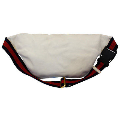 GUCCI Print Leather White Belt Waist Bum Bag Medium 493869