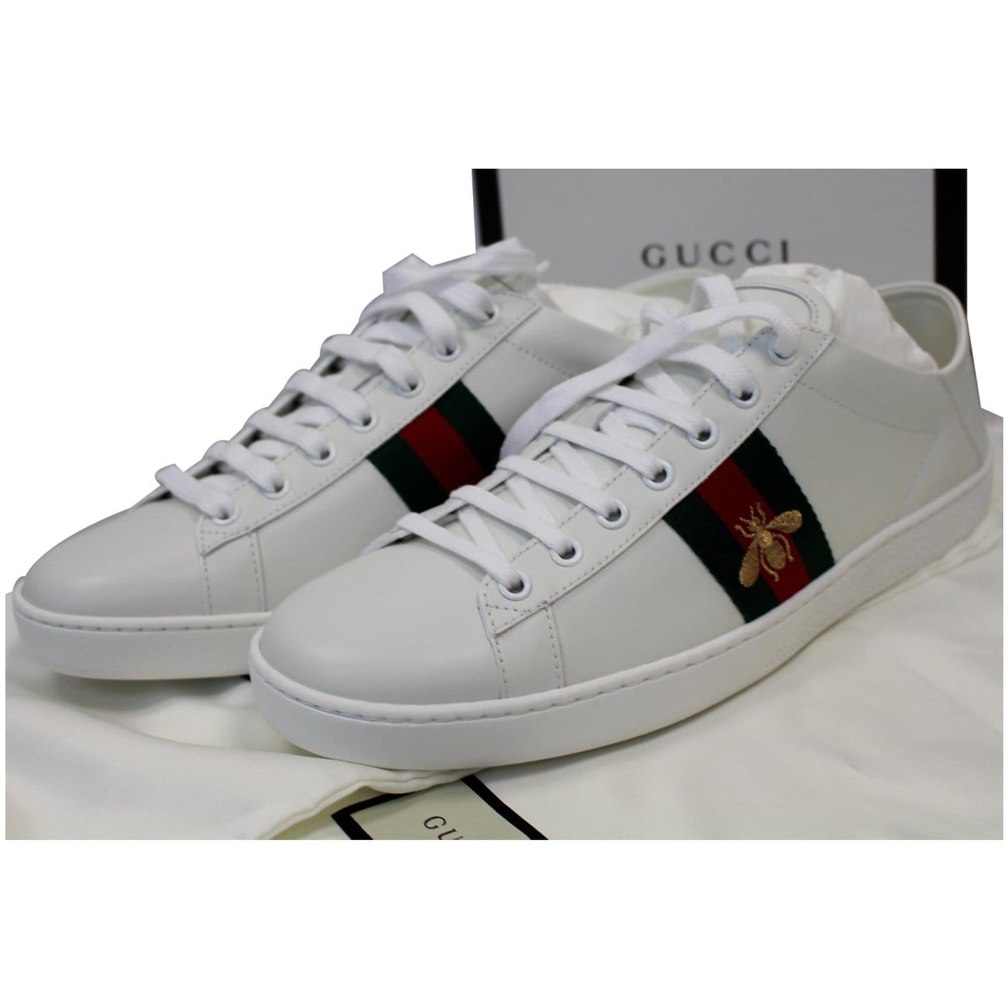 GUCCI Ace Classic Low Top Sneakers White 475208 US 11 - 20% OFF