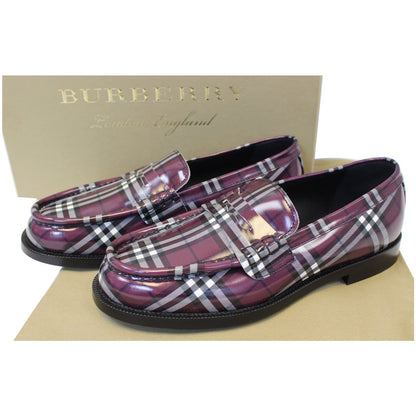 BURBERRY Gosha X Burberry Check Leather Loafers US 9