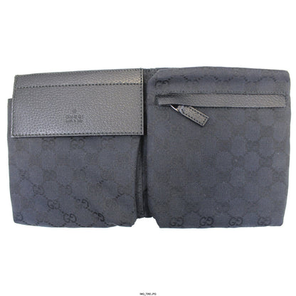 GUCCI Monogram Waist Bum Bag Black 28566