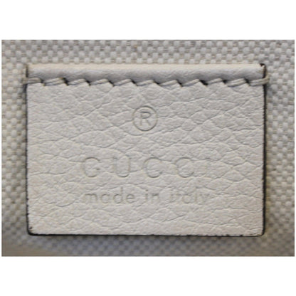 GUCCI Print Leather Medium Belt Waist Bum Bag White 530412