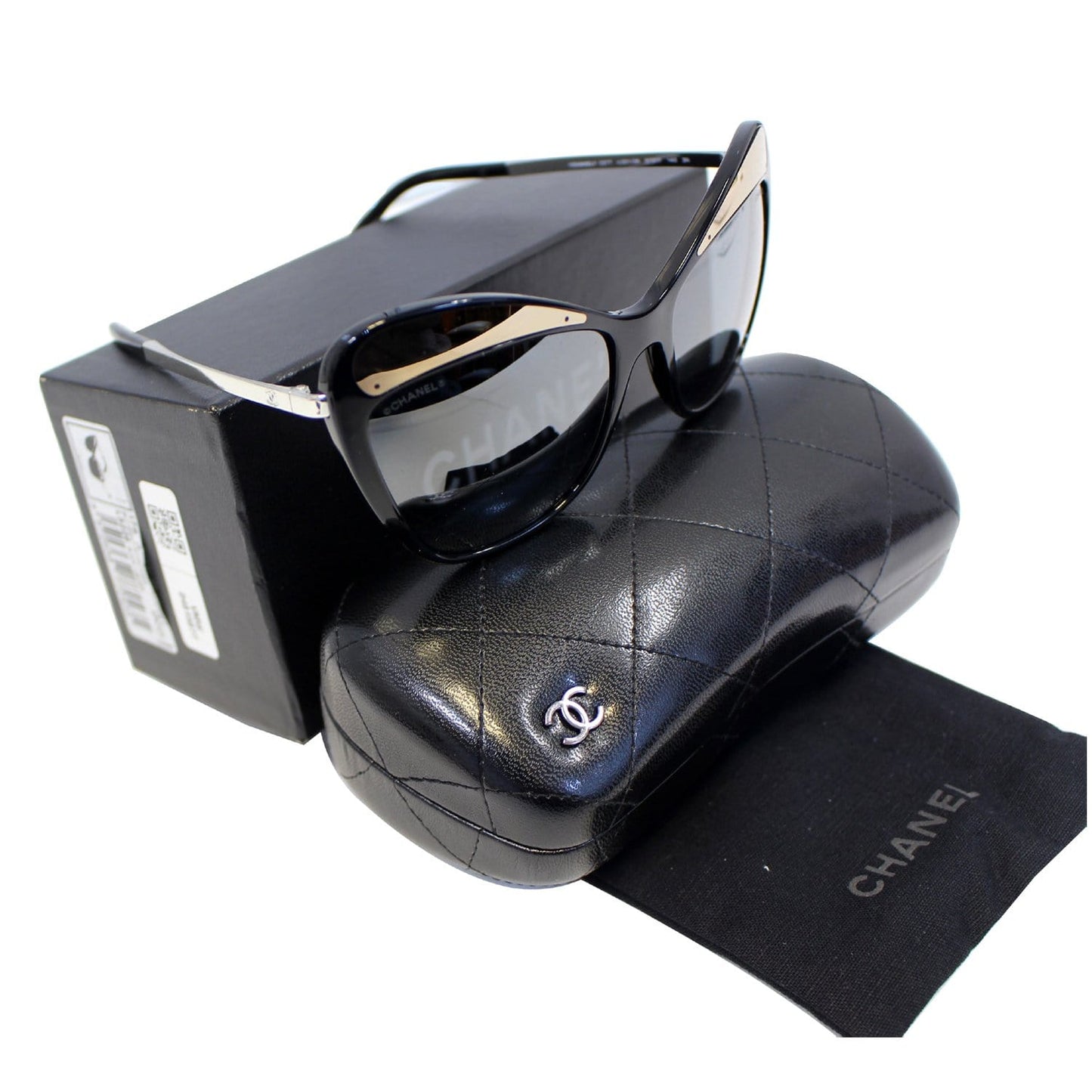 CHANEL Butterfly Runway Sunglasses Black