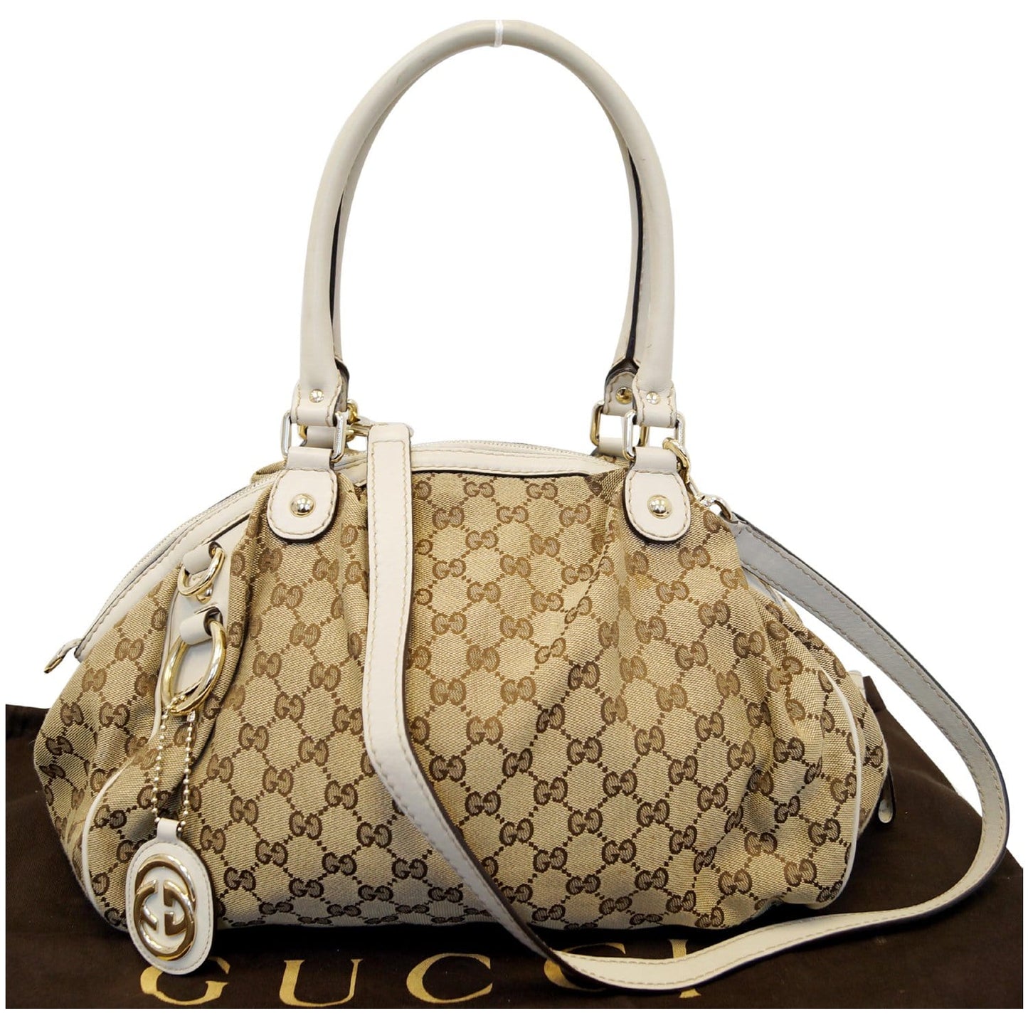 Gucci GG Sukey Two Way Shoulder Bag Beige 223974