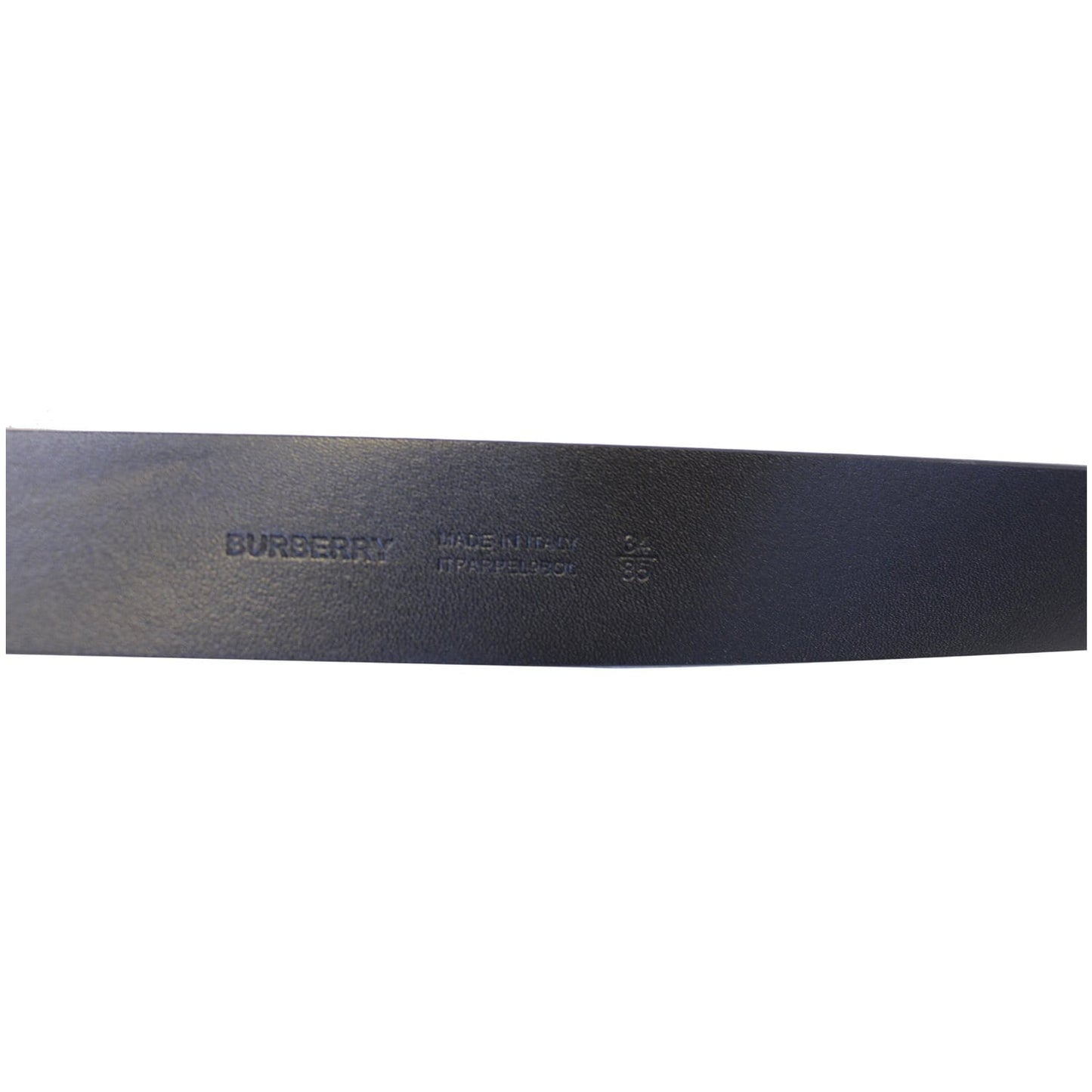 BURBERRY Vintage Check E-Canvas Leather Belt Beige Size 38