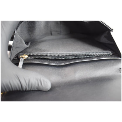 CHANEL Boy Woc Lambskin Leather Wallet On Chain Clutch Bag Black