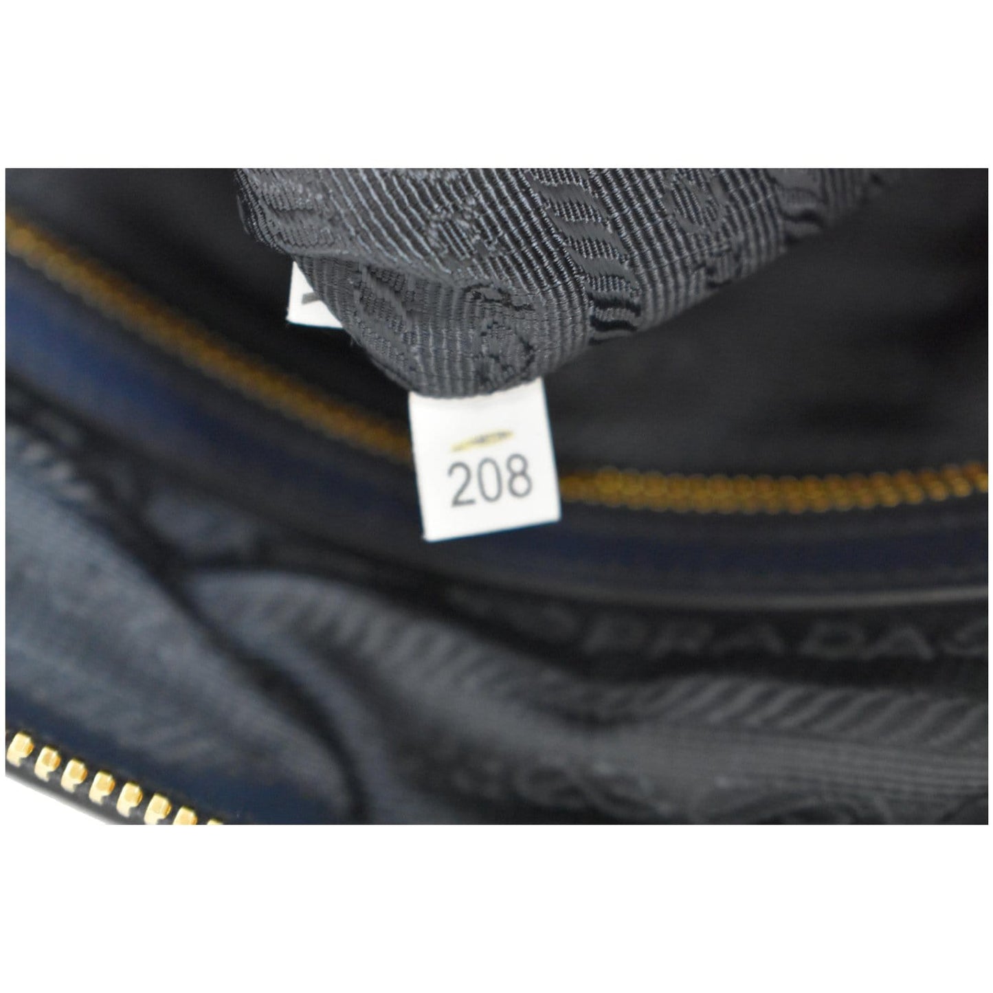 PRADA Tessuto Saffiano Nylon Tote Shoulder Bag Blue