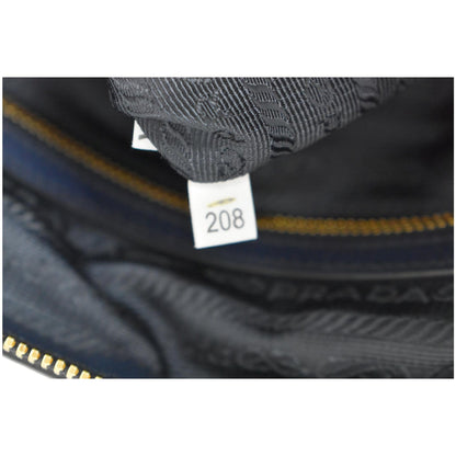 PRADA Tessuto Saffiano Nylon Tote Shoulder Bag Blue