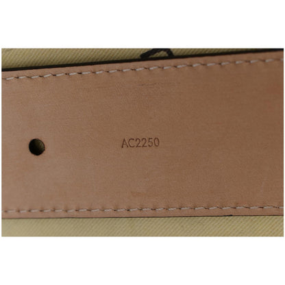 LOUIS VUITTON LV Initiales Monogram Canvas Buckle Belt Brown