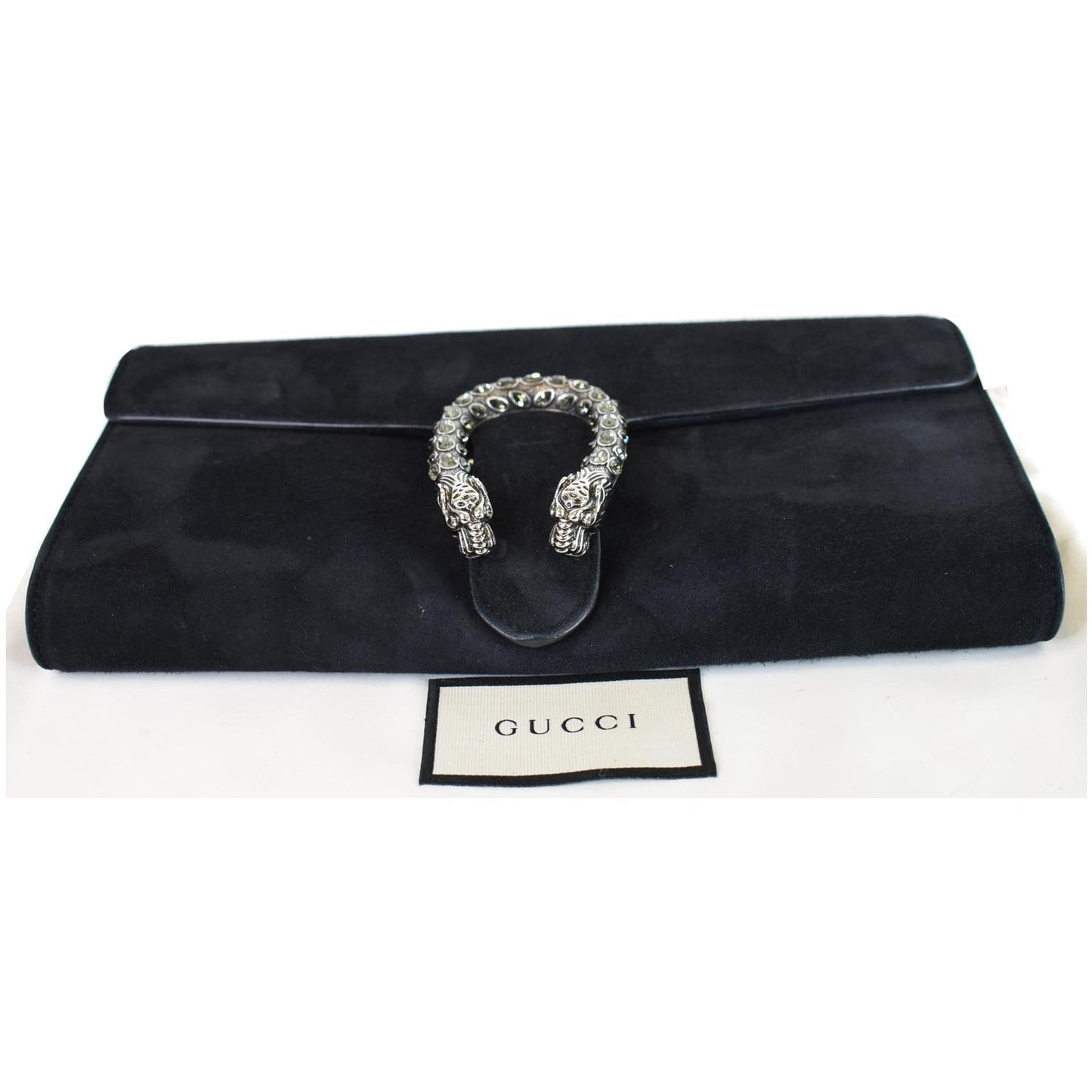 GUCCI Dionysus Small Velvet Clutch Bag Black 425250