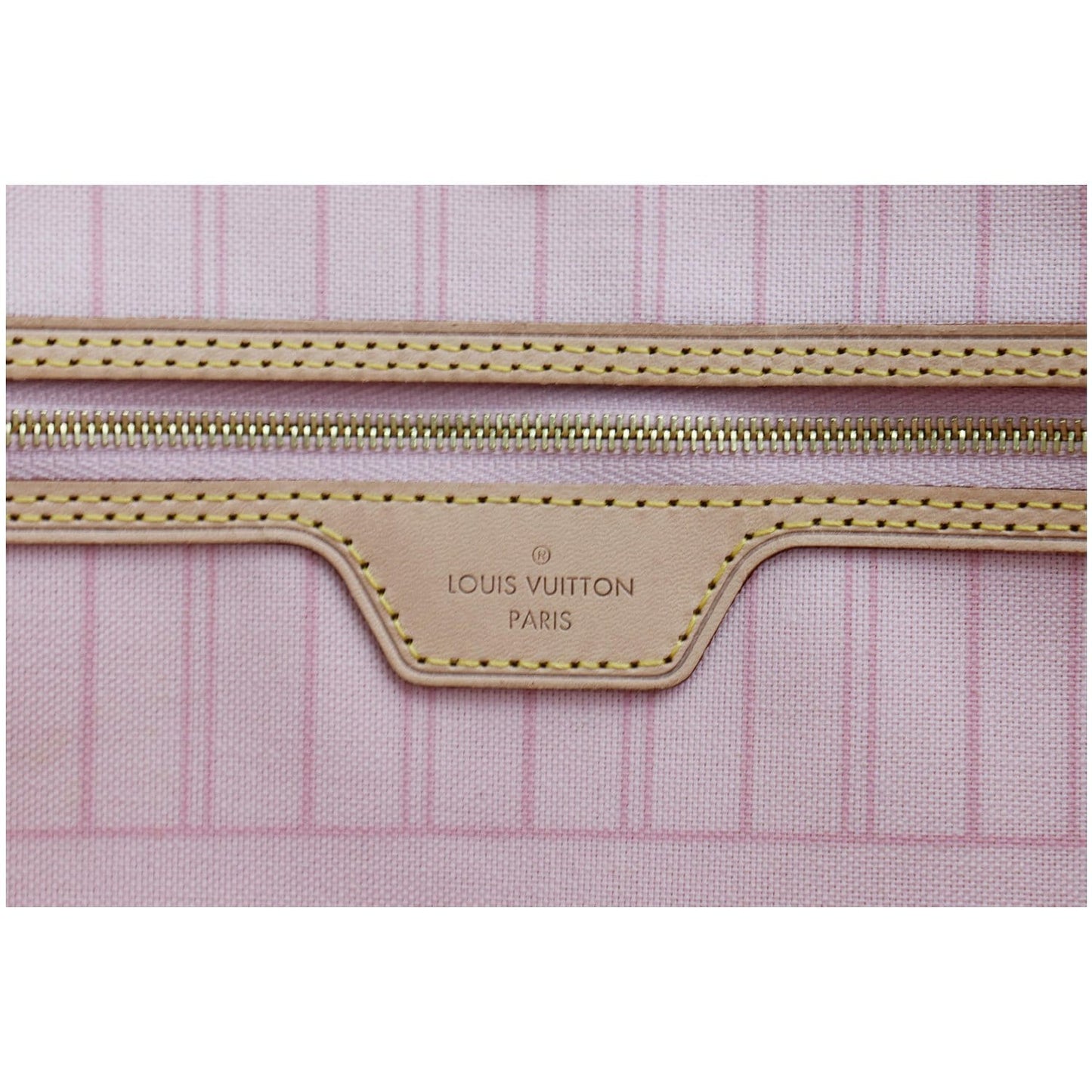 LOUIS VUITTON Neverfull MM Damier Azur Tote Shoulder Bag White