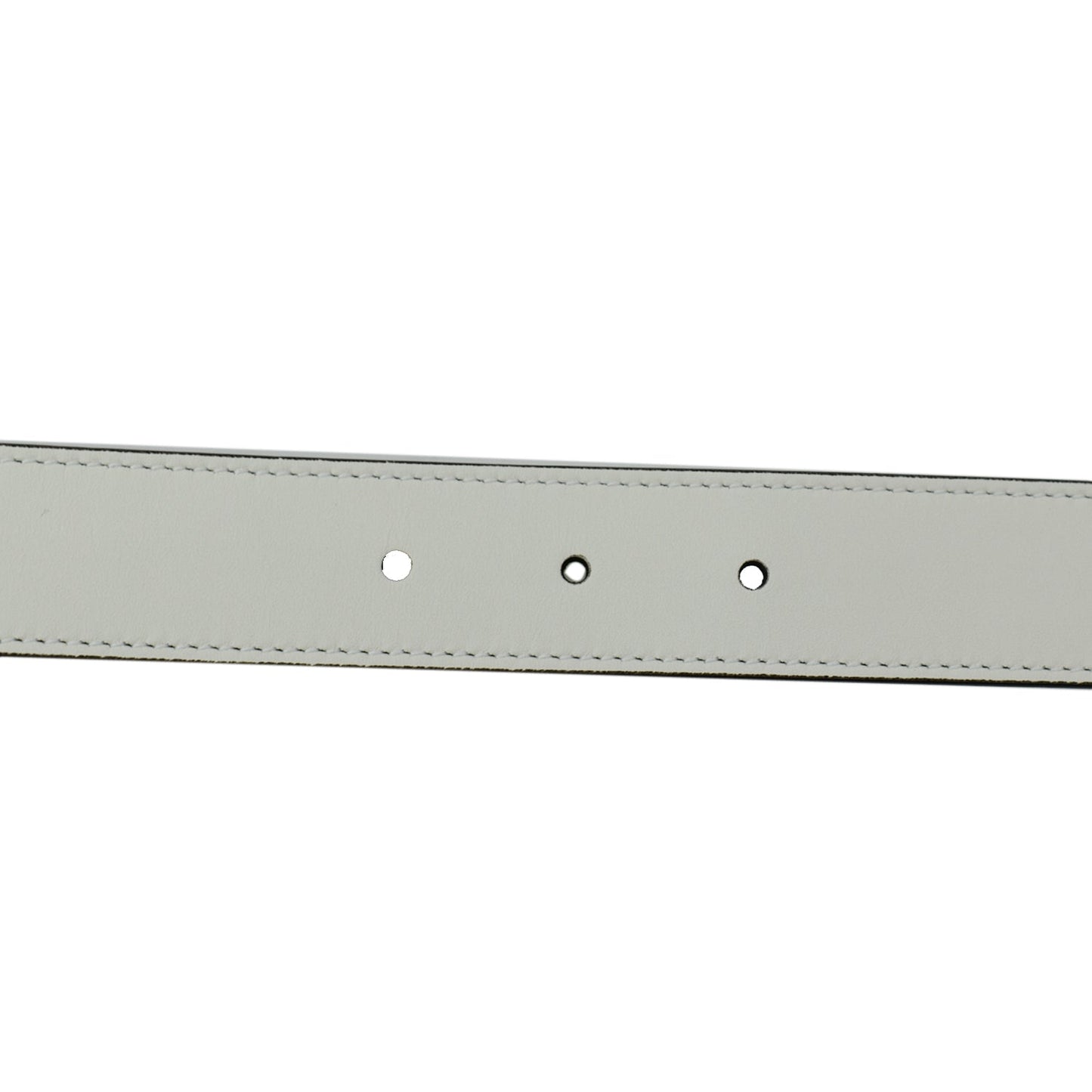 GUCCI  Horsebit Interlocking Leather Belt White 550122 Size 95/38