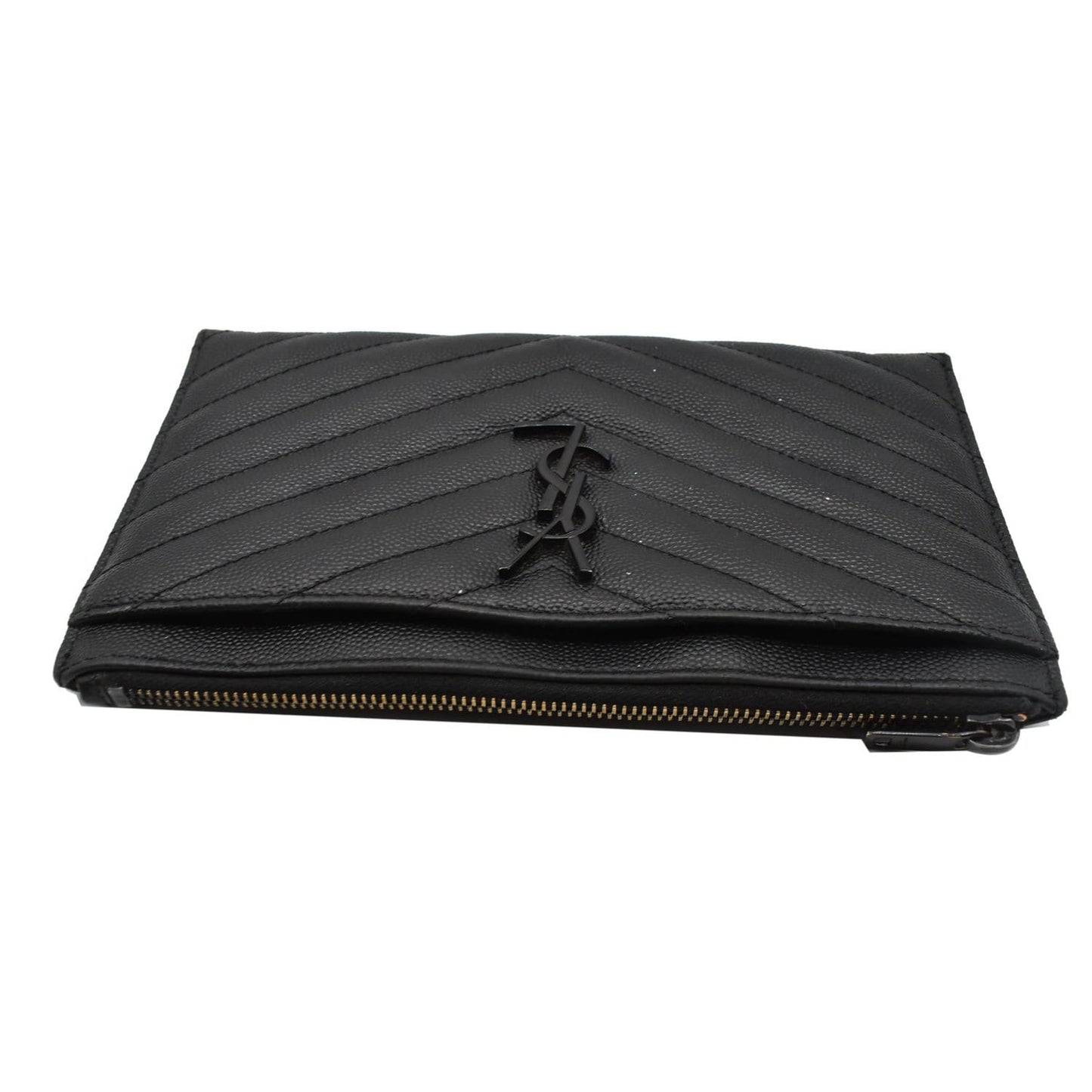 YVES SAINT LAURENT Bill Pouch Grain De Poudre Black