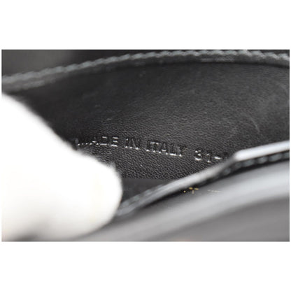 CHRISTIAN DIOR Bee Leather Pouch Clutch Bag Black