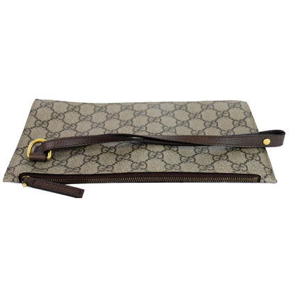 GUCCI Ophidia Soft GG Supreme Pouch Wristlet Beige 519335
