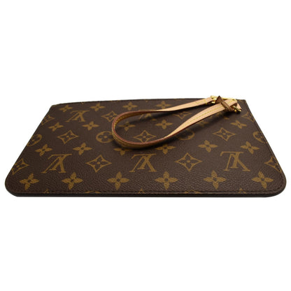 LOUIS VUITTON Pochette Wristlet Pouch Monogram Canvas Neverfull GM Brown