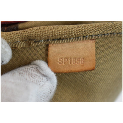 LOUIS VUITTON Pochette Eva Monogram Canvas Crossbody Bag Brown