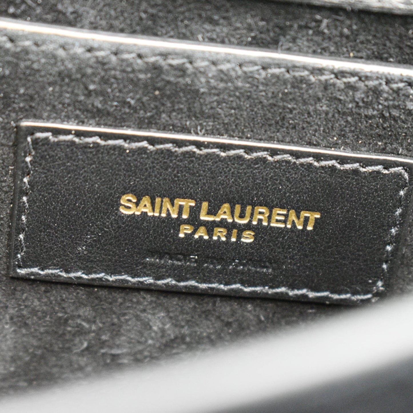 YVES SAINT LAURENT Monogram Sunset Medium Leather Shoulder Bag Black