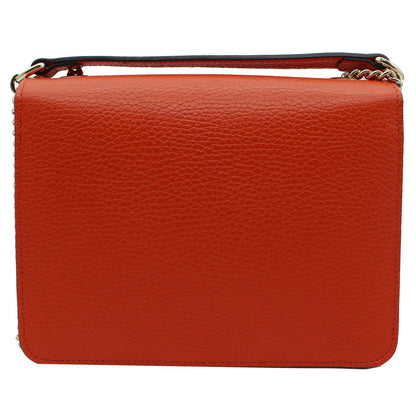 GUCCI Interlocking GG Leather Crossbody Bag Orange