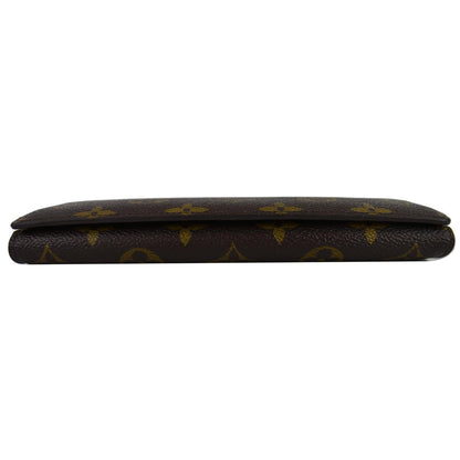 LOUIS VUITTON Emilie Monogram Canvas Wallet Brown