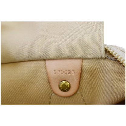 LOUIS VUITTON Speedy 30 Damier Azur Satchel Bag White