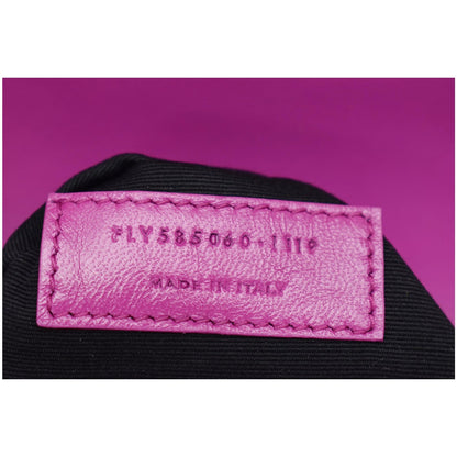 YVES SAINT LAURENT Le Carre Leather Shoulder Bag Pink - 10% OFF