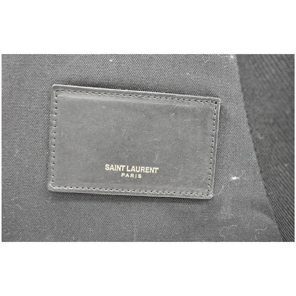 YVES SAINT LAURENT Hunting Rucksack Canvas Backpack Bag Black