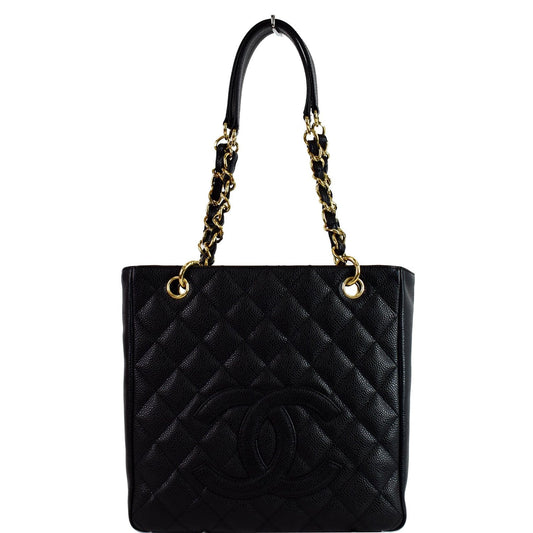 CHANEL Petit Shopping Tote PST Tote Bag Black