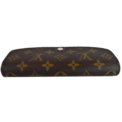 LOUIS VUITTON Emilie Monogram Canvas Wallet Brown