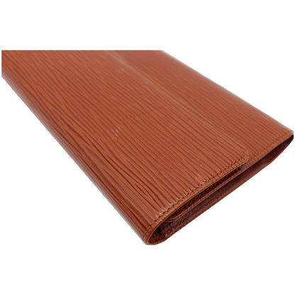 LOUIS VUITTON Continental Flap Epi Leather Wallet Orange