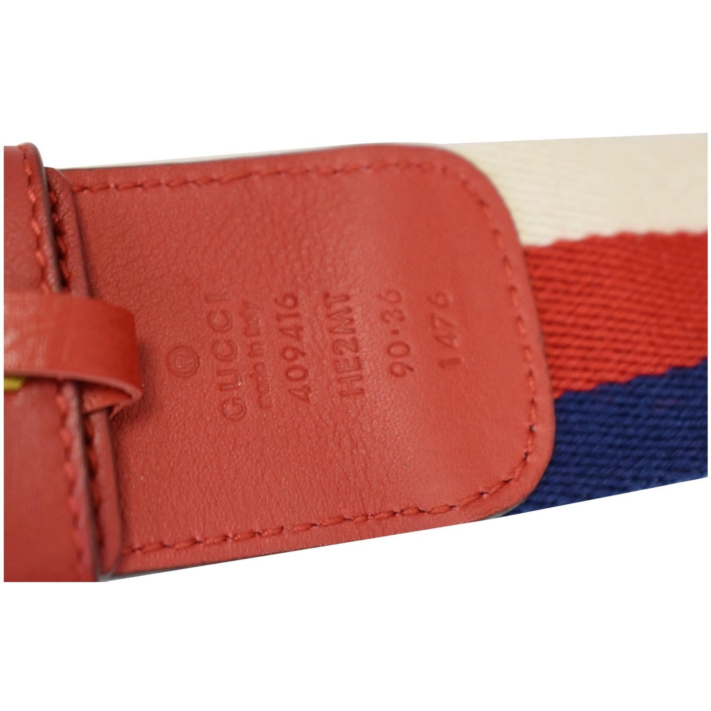 GUCCI Web Double G Leather Buckle Belt Multicolor 409416