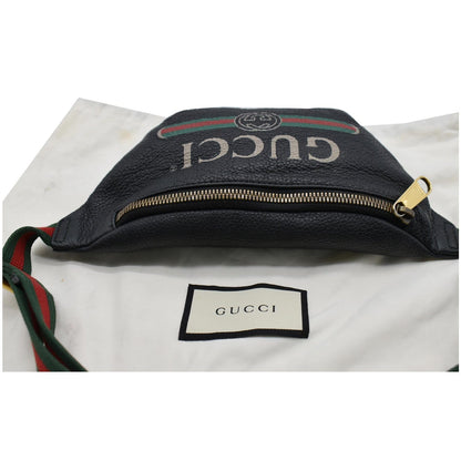 GUCCI Print Small Leather Belt Waist Bum Bag Black 527792 - 10% OFF