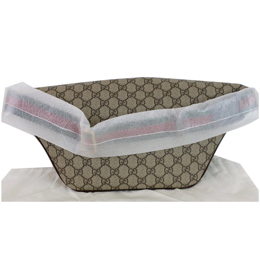GUCCI Courrier GG Supreme Canvas Belt Waist Bum Bag Beige 529711