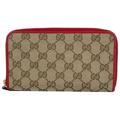 GUCCI GG Monogram Canvas Zippy Wallet Beige 363423