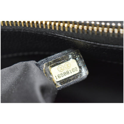 CHANEL XL Grand Quilted Caviar Leather Shopping Tote Bag Black