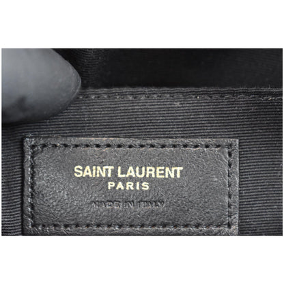 YVES SAINT LAURENT Lou Camera Monogram Leather Shoulder Bag Black