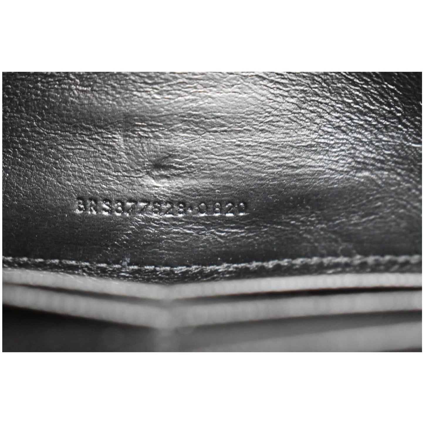 YVES SAINT LAURENT Monogram Envelope Leather Crossbody Chain Wallet Black