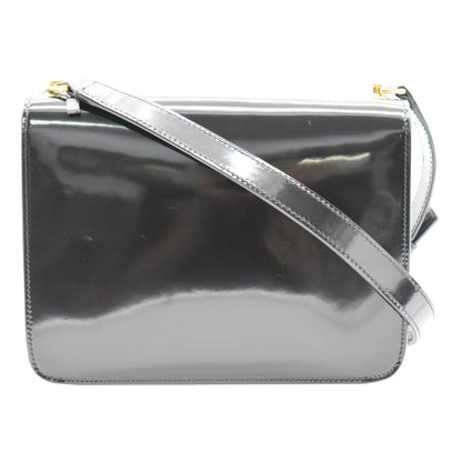 YVES SAINT LAURENT Le Carre Patent Leather Shoulder Bag Black - Final Sale