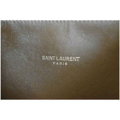 YVES SAINT LAURENT Sac de Jour Suede Leather Tote Shoulder Bag Brown