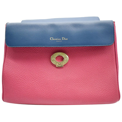 CHRISTIAN DIOR Be Dior Leather Flap Shoulder Bag Pink