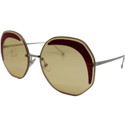 Fendi FF 0358/S 40G 63 Silver Sunglasses Yellow Lens
