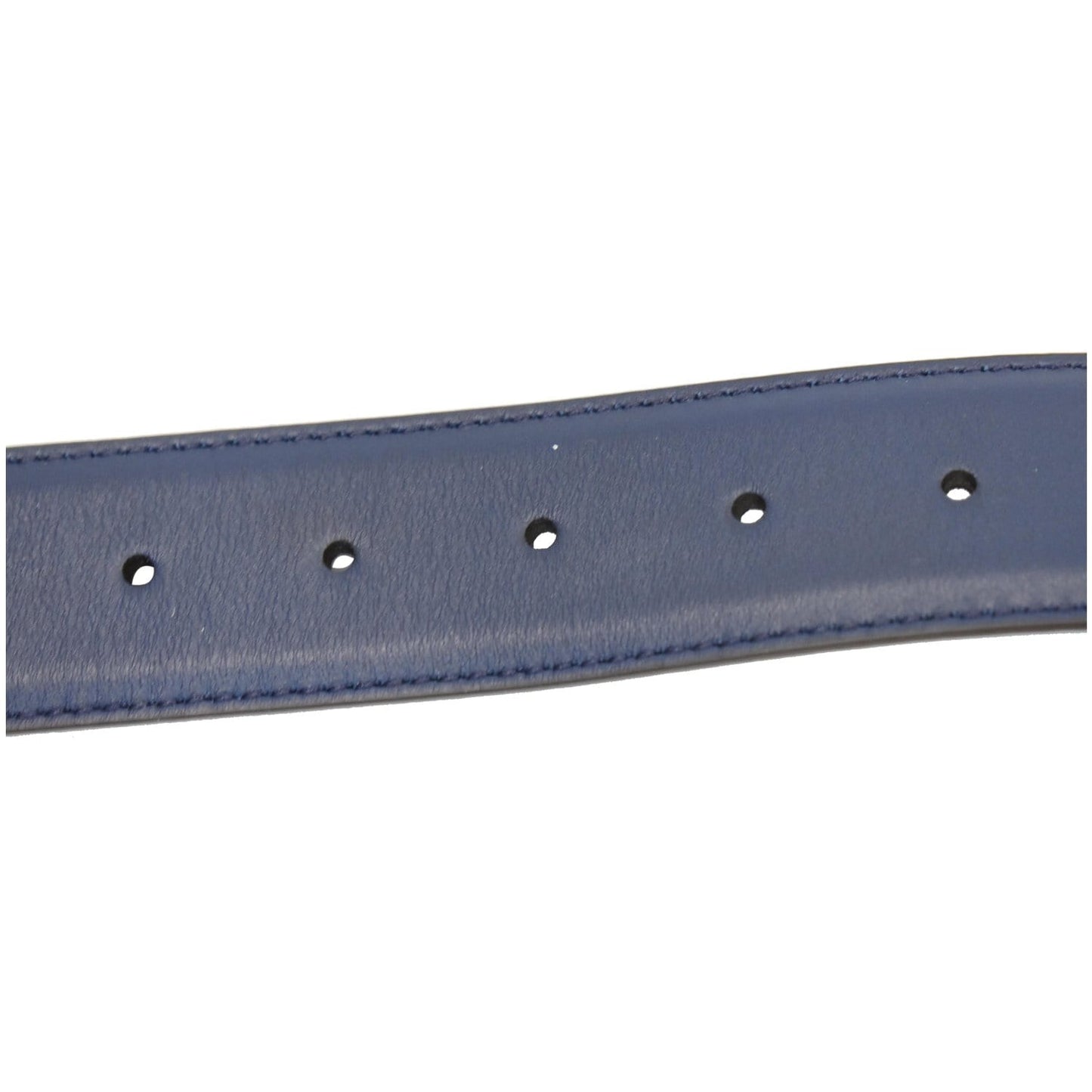 GUCCI Interlocking G Leather Belt Navy Blue Size 90/36 - 15% OFF