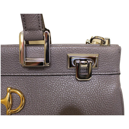 Gucci Zumi Medium Grainy Leather Top Handle Bag Dusty Grey 564714