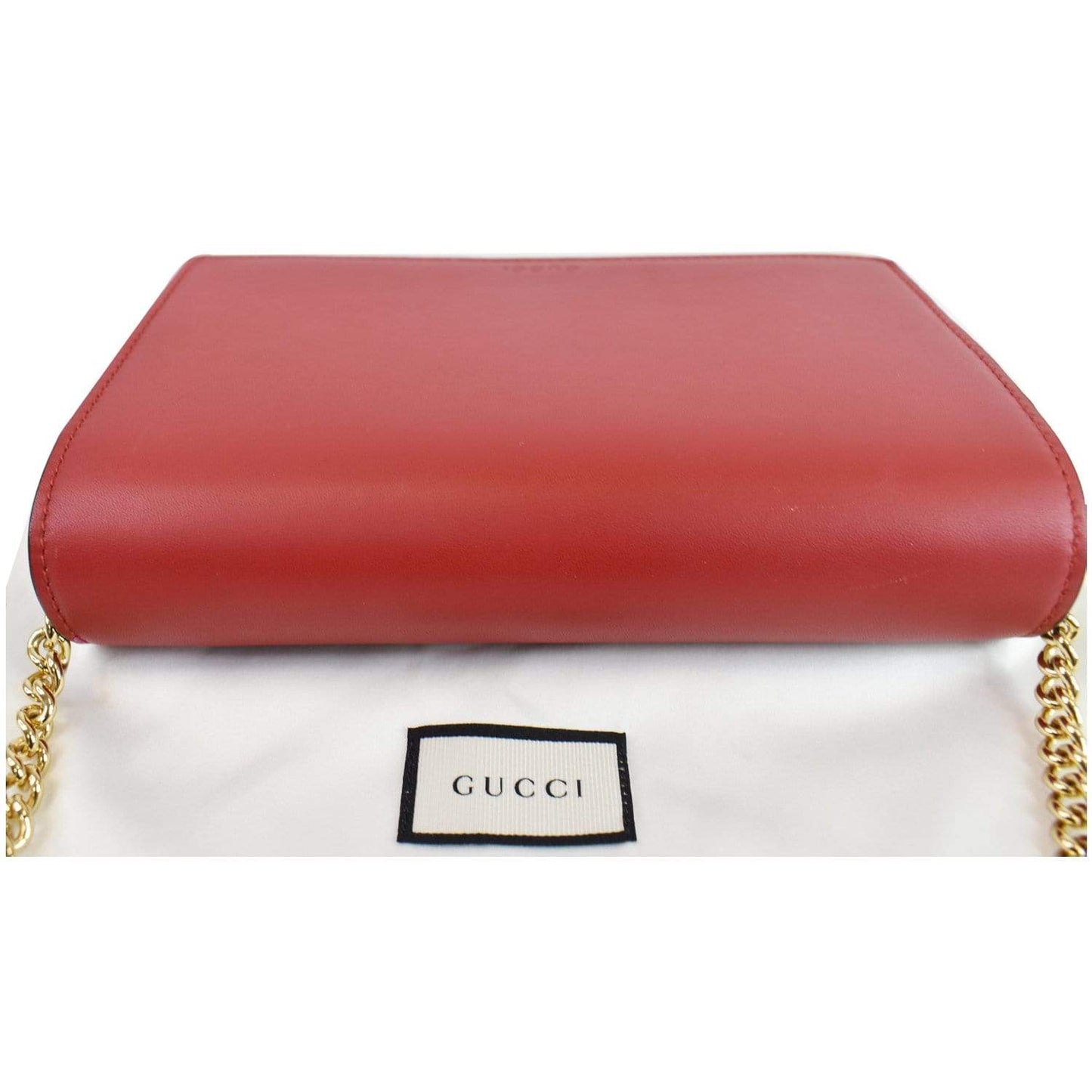 GUCCI GG Supreme Chain Wallet Clutch Bag Red 410114 - 15% OFF