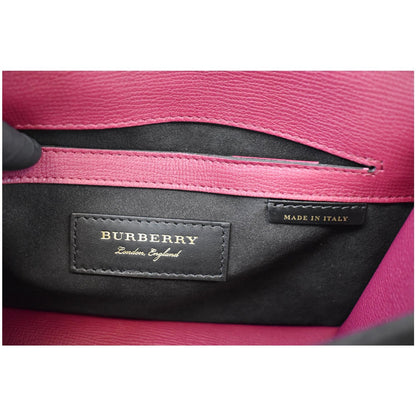 BURBERRY Macken Small Python Leather Crossbody Bag Magenta