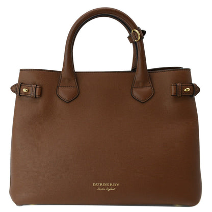 BURBERRY Banner Medium House Check Tote Bag Tan