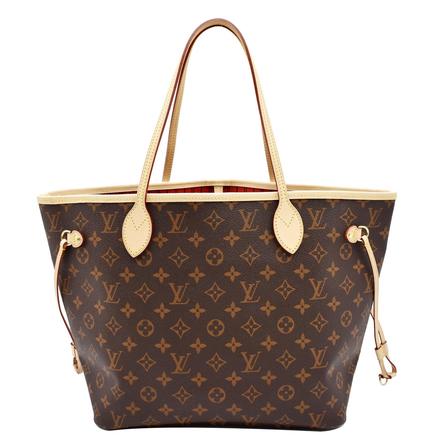 LOUIS VUITTON Neverfull MM Monogram Canvas Tote Bag Brown